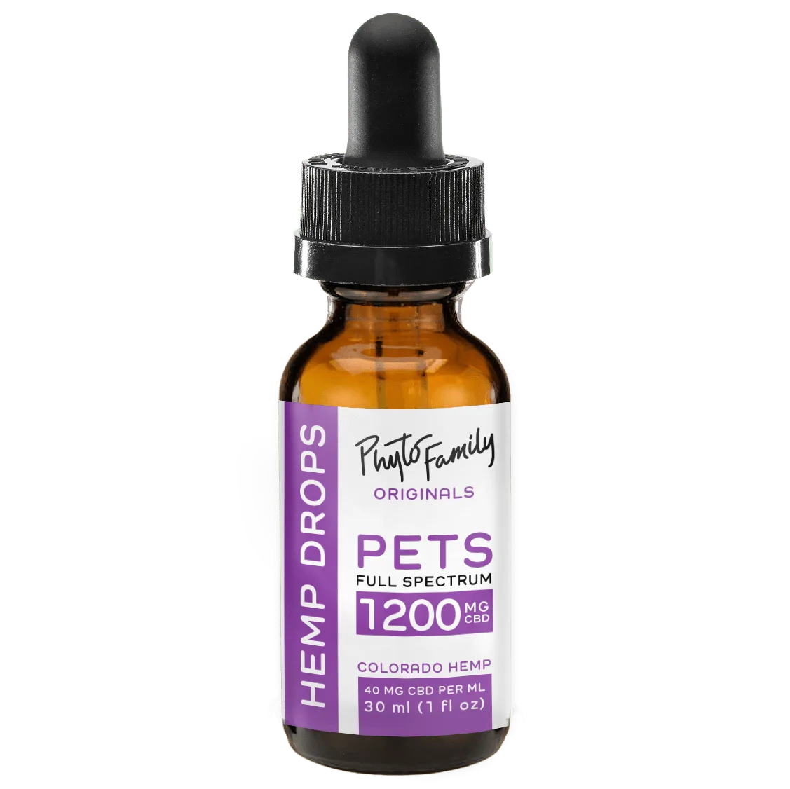 CBD Pet Drops - PhytoFamily Originals Hemp Drops - 1200mg CBD - 30ml