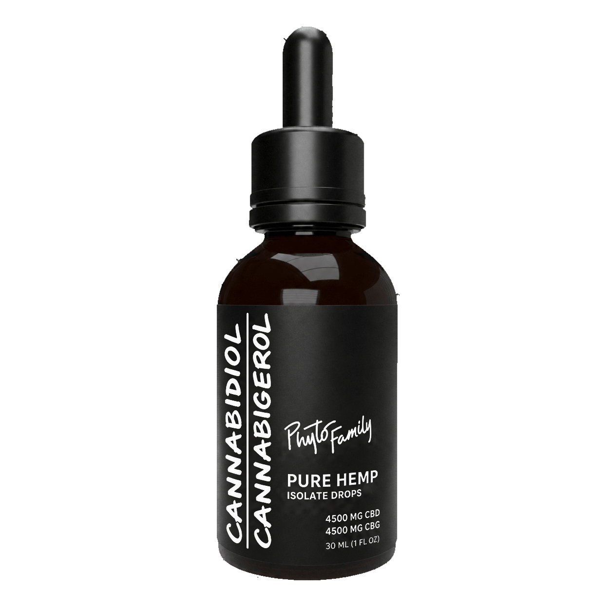 Pure CBD and CBG Isolate Drops 4500mg each bottle